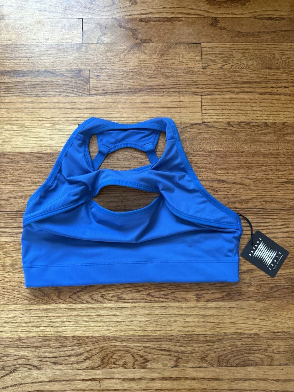 NWT Savage X Fenty Sport High Neck Keyhole Bra Blue Sz 2X 18-20